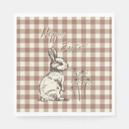 Cuddly Bunny Rabbits Bonanza - Happy Easter. Napkin