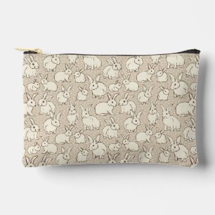 Cuddly Bunny Rabbits Bonanza - pattern easter. Accessory Pouch