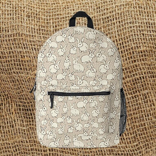 Cuddly Bunny Rabbits Bonanza - pattern easter. Printed Backpack