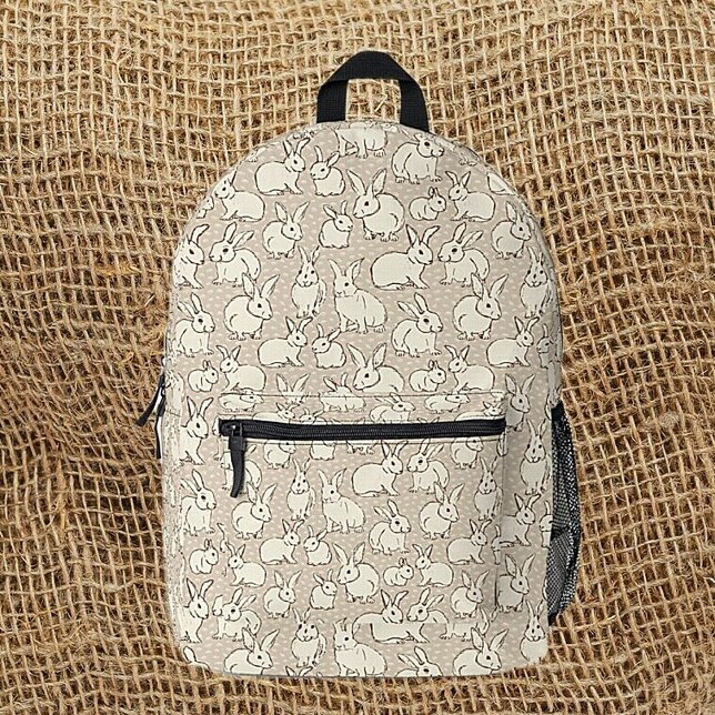 Cuddly Bunny Rabbits Bonanza - pattern easter.   Printed Backpack (Creator Uploaded)
