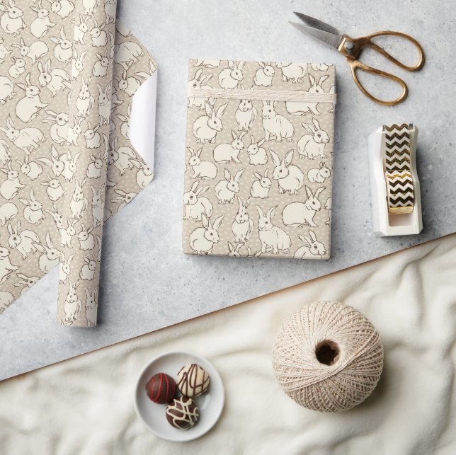 Cuddly Bunny Rabbits Bonanza - pattern.  Wrapping Paper (Crafts)