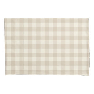 Cuddly Bunny Rabbits Gingham - neutral pattern. Pillowcase