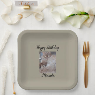 Cuddly Cat Paper Plate