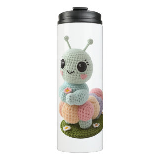 Cuddly Caterpillar A Whimsical Crochet Friend T-Sh Thermal Tumbler