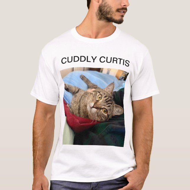 Cuddly Curtis The Tabby Cat T-Shirt (Front)