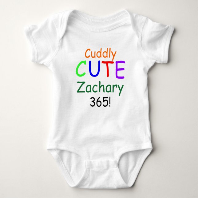 Cuddly Cute 365 Infant Shirt Personalise NAME (Front)