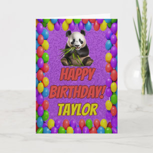 Cuddly Cute Panda Bear Greeting Happy Birthday Card