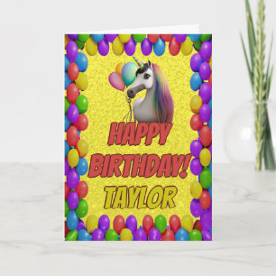 Cuddly Cute Unicorn Greeting Happy Birthday Card