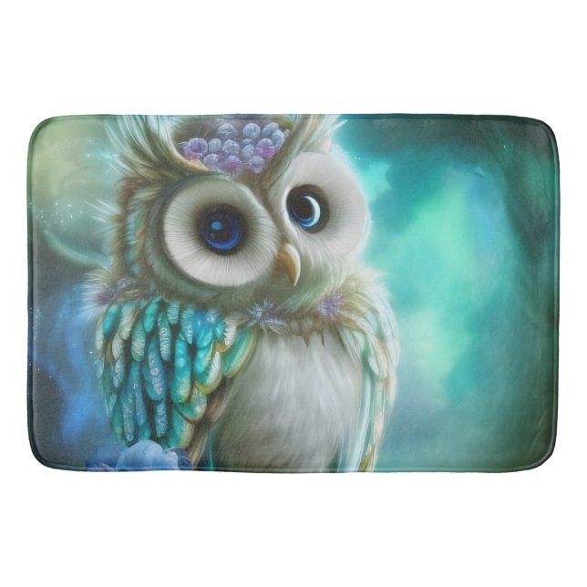 Cuddly Cutie Owl Bath Mat (Front)