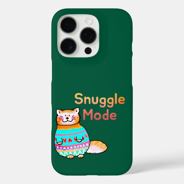 Cuddly Ginger Cat Snuggle Mode Case-Mate iPhone Case (Back)