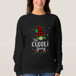 Cuddly Gnome Buffalo Plaid Matching Family Christm Sweatshirt