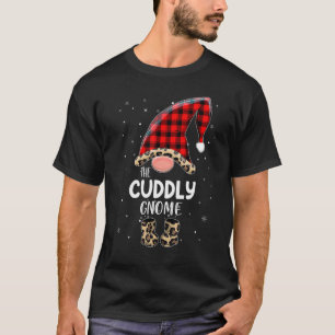 Cuddly Gnome Buffalo Plaid Matching Family Christm T-Shirt