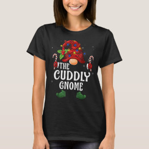Cuddly Gnome Buffalo Plaid Matching Family Christm T-Shirt