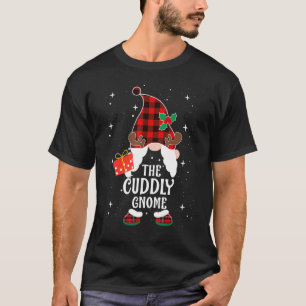 Cuddly Gnome Buffalo Plaid Matching Family Christm T-Shirt