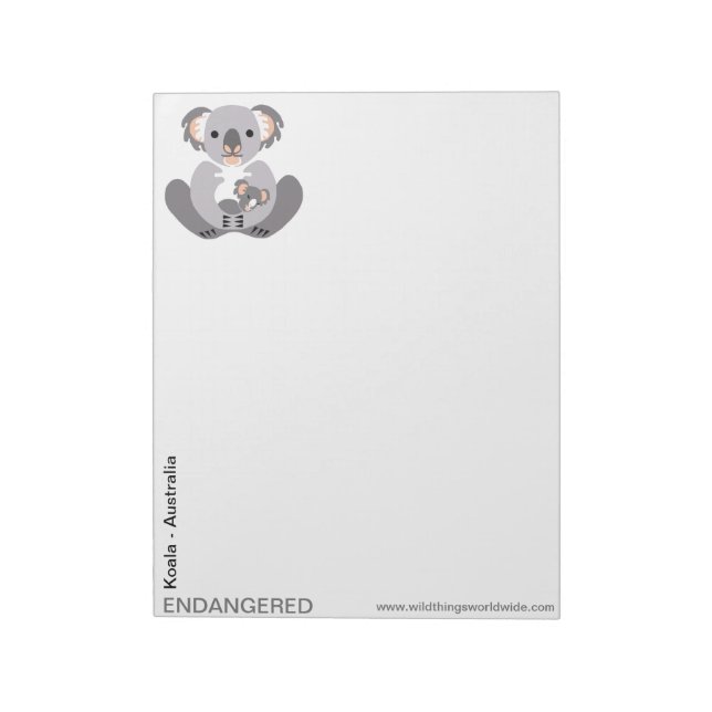 Cuddly KOALA -Animal lover -Australia-Marsupial  Notepad (Rotated)