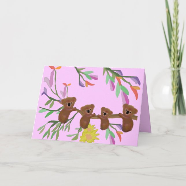 Cuddly Koala Hugs Mother's Day Card (Front)