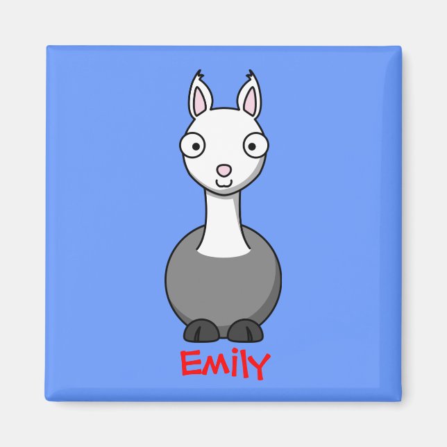 Cuddly lama magnet (Front)