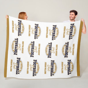 Cuddly Large Size Football Dad Fleece Blanket