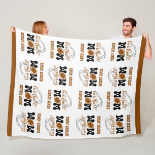 Cuddly Large Size Football Mum Fleece Blanket