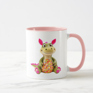 Cuddly of a cute dinosaur. mug
