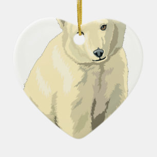 Cuddly  Polar Bear Ceramic Tree Decoration