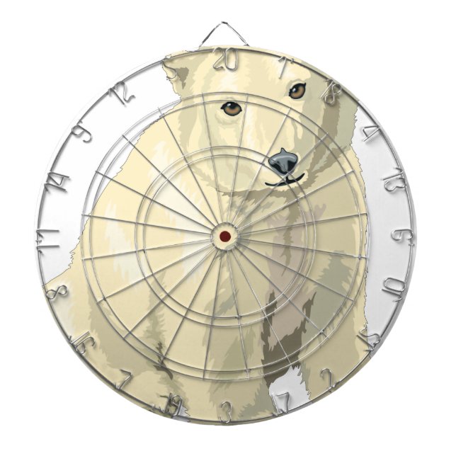 Cuddly  Polar Bear Dartboard (Front)