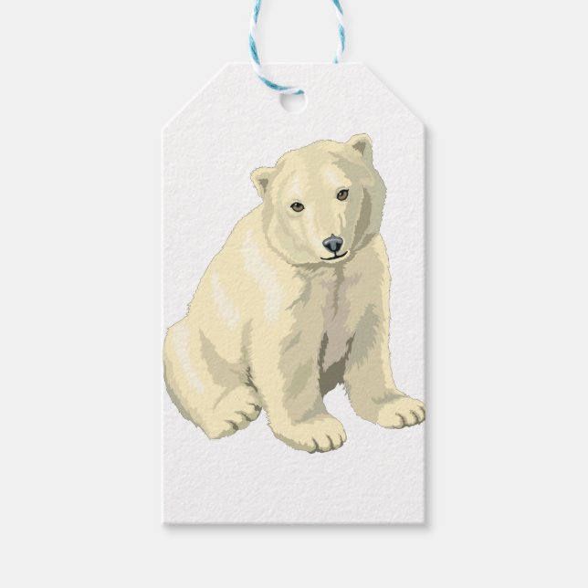 Cuddly  Polar Bear Gift Tags (Front)