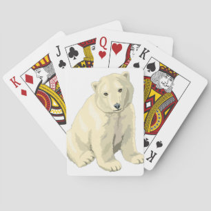 Cuddly  Polar Bear Playing Cards