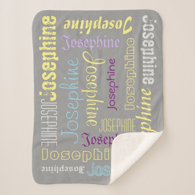 Cuddly Soft & Warm Personalised Name Blanket (Front)