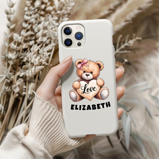 Cuddly Valentine’s Day Cute Bear Customised Case-Mate iPhone Case (Creator Uploaded)
