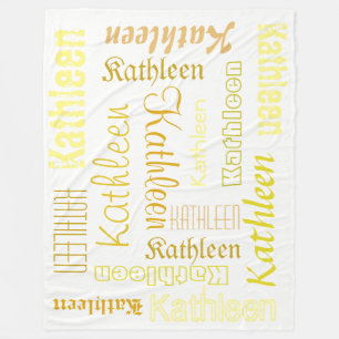 Cuddly Warm fleece Personalised Name Blanket