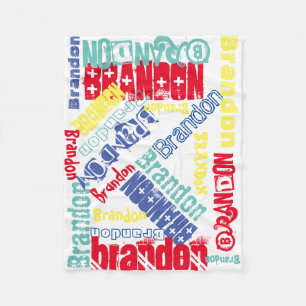 Cuddly Warm fleece Personalised Name Blanket