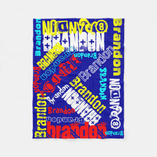 Cuddly Warm fleece Personalised Name Blanket