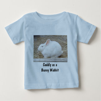 Cuddly White Bunny Baby T-Shirt