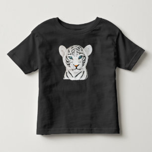 Cuddly White Tiger Art - Cute Wildlife Art Toddler T-Shirt