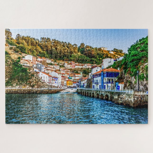 Cudillero, fishing village in Asturias. Spain. Jigsaw Puzzle (Horizontal)