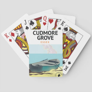  Cudmore Grove Essex travel poster Playing Cards