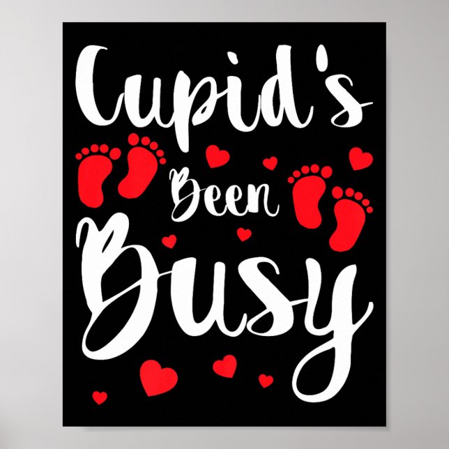 Cud's Been Busy Funny Baby Reveal 2025 Valentine N Poster (Front)