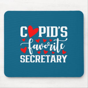 Cud's Favorite Secretary Cute Heart Valentine's Da Mouse Pad