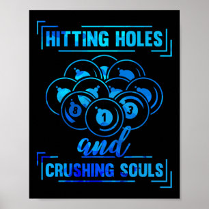 Cue Funny Billiards Pool Player Funny  Poster