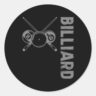 Cue Sports Clic Billiards Classic Round Sticker