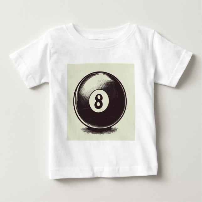 Cue-t Eight Ball Baby T-Shirt (Front)