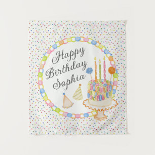 Cue the Confetti Birthday Party Dessert Tapestry