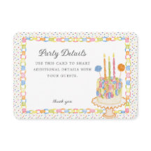 Cue the Confetti Paper Chain Birthday Details Card