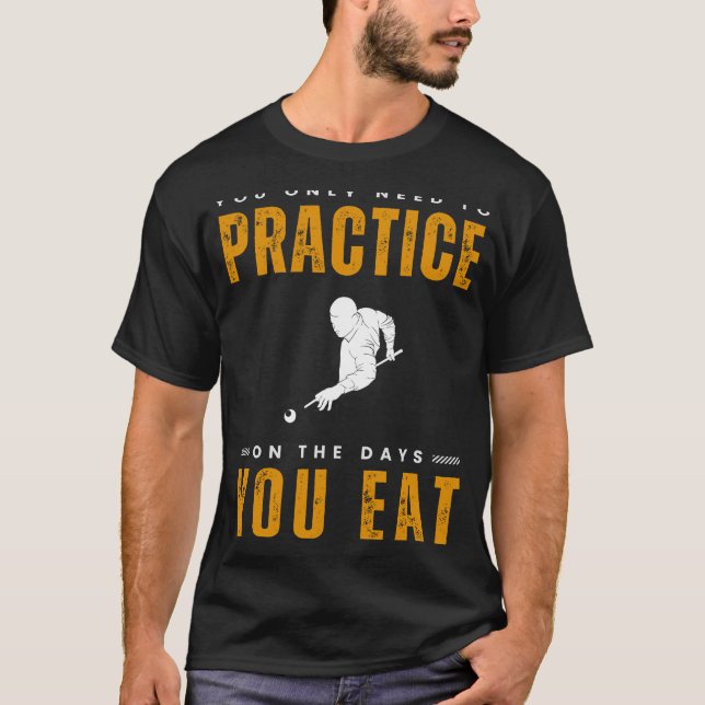 Cue the Laughter: Billiards Practice Tee - A Shot  (Front)