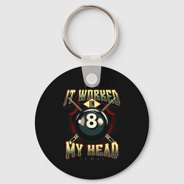 Cue The Oops Billiards Unplanned  Key Ring (Front)