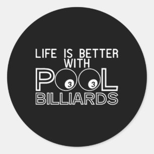 Cueist Chalk Stick Billiards Rack Snooker Players Classic Round Sticker