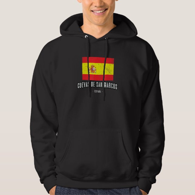 Cuevas De San Marcos Spain Es Flag City Bandera Ro Hoodie (Front)