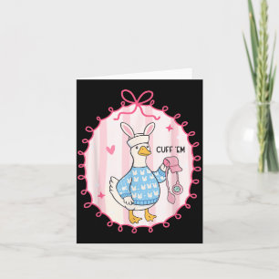 Cuff Em Duck Nurse Easter Day Coquette Nurse Bunny Card