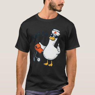 Cuff Em Funny Nurse Duck Blood Pressure Cuff Graph T-Shirt